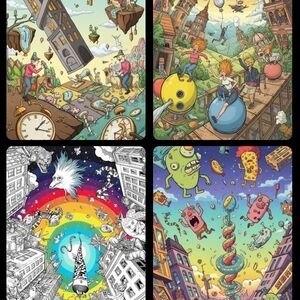 Colorful Surreal Art Print Set